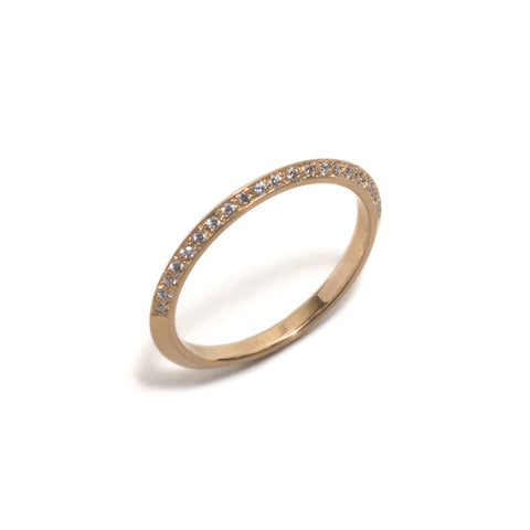 Jewelled Yellow Gold You and Me Ring