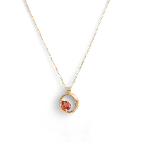 Turning Landscape Orange Spinel Pendant by Julia Storey