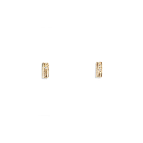 Diamond Lithic Stud Earrings by Karla Way