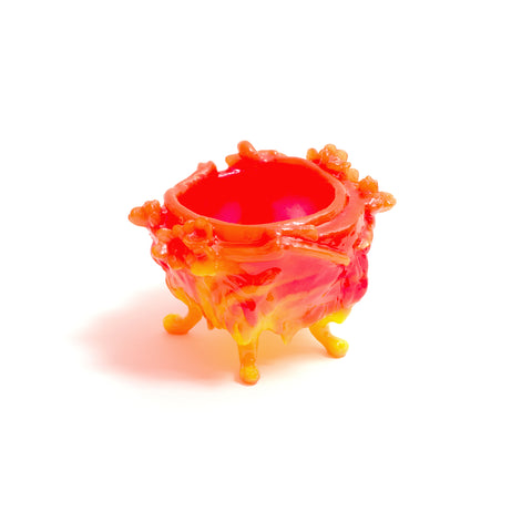 Small Paw Bowl (Neon Orange & Yellow)