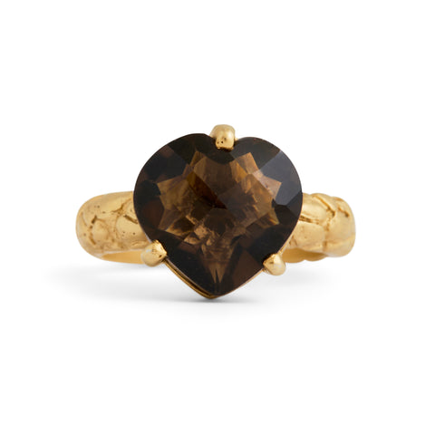 Orangutan Skin Smokey Quartz Ring by Lisa Roet