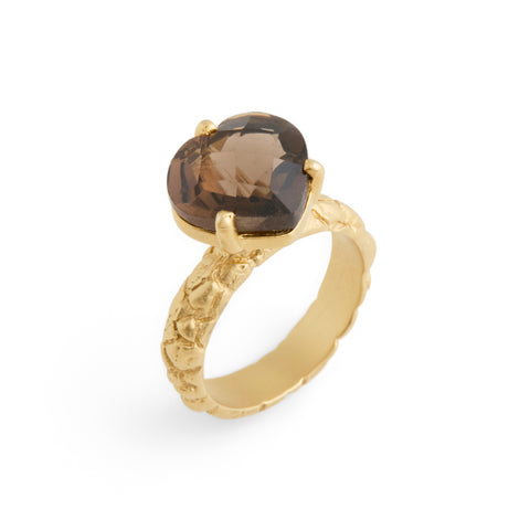 Orangutan Skin Smokey Quartz Ring