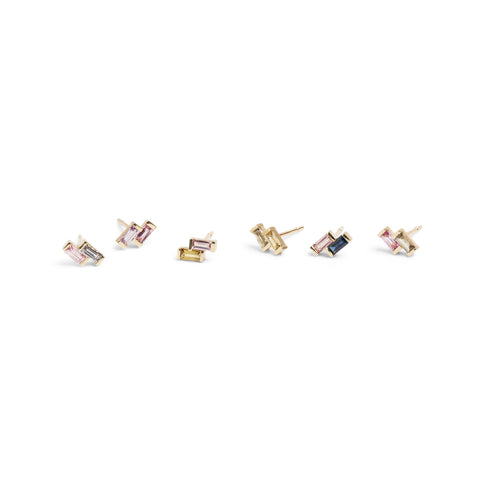 Juicy Double Sapphire Stud Earring