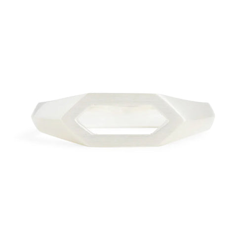 MELANIE KATSALIDIS Elongated Hexagonal Signet Ring by Melanie Katsalidis