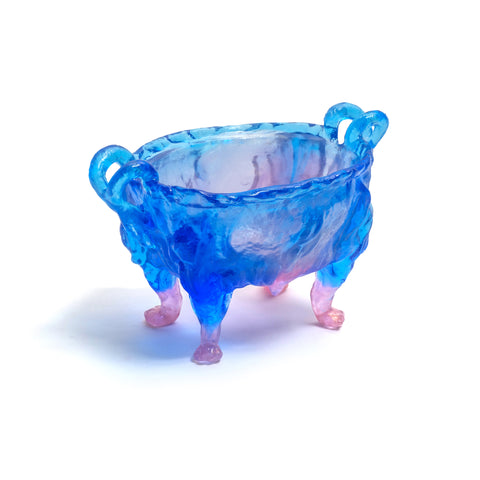 Medium Paw Bowl (Blue & Pale Pink) by Kate Rohde