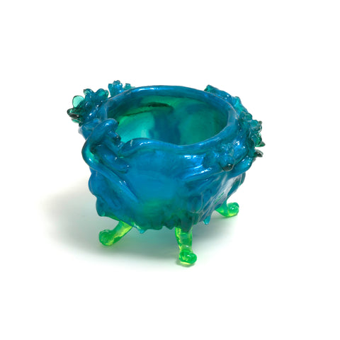 Small Paw Bowl (Blue & Green) by Kate Rohde