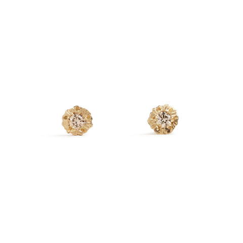 Little Rock Champagne Diamond Stud Earrings by Karla Way