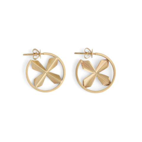 Capturing the Essence Gold Earrings by Amy Renshaw