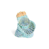 Double Shell Rose Dish Turquoise