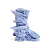 Tall Tiered Dish with Shells Blue