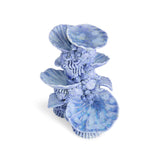 Tall Tiered Dish with Shells Blue