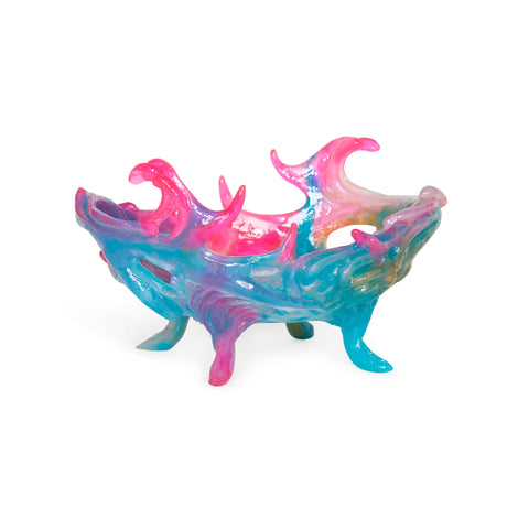 Swirling Antler Bowl (Pink, Blue, Gold)