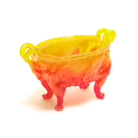Medium Paw Bowl (Yellow & Orange) by Kate Rohde