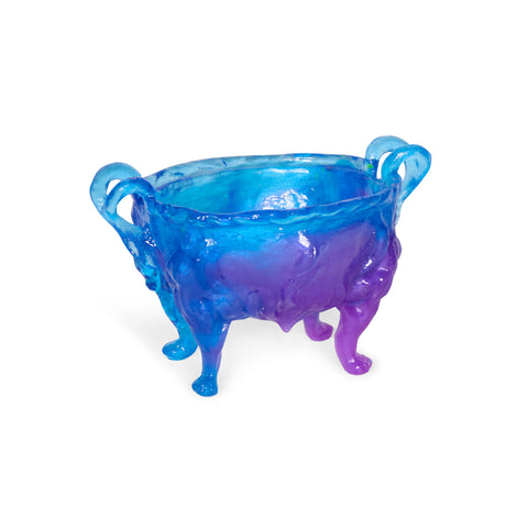 Medium Paw Bowl (Blue & Purple) by Kate Rohde
