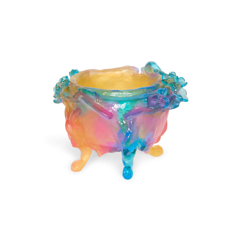 Small Paw Bowl (Blue, Pink, Yellow) by Kate Rohde