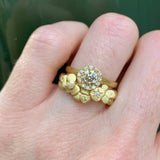 Precious Big Rock Yellow Gold Ring