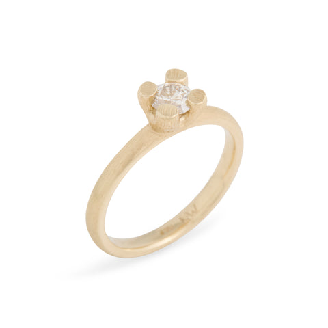 Lithic Diamond Solitaire Ring