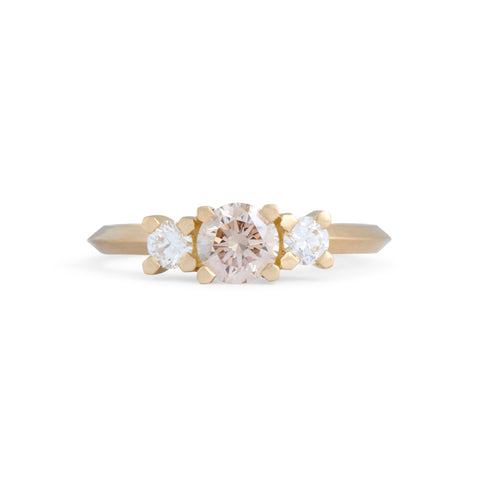 Heartbeat Champagne Diamond Love Ritual Ring by Melanie Katsalidis