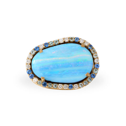 Blue Opulence Ring by Melanie Katsalidis