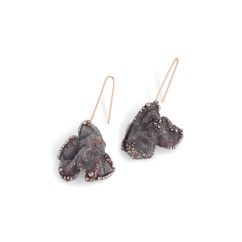 Silver Pelt Earrings - Small by Michaela Pegum