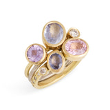 Mauve Sapphire Stack of Three Ring