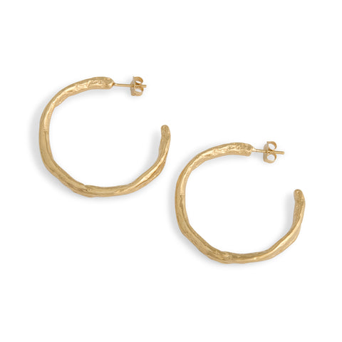 Large Stoned Hoops Earrings by Tilda Cole