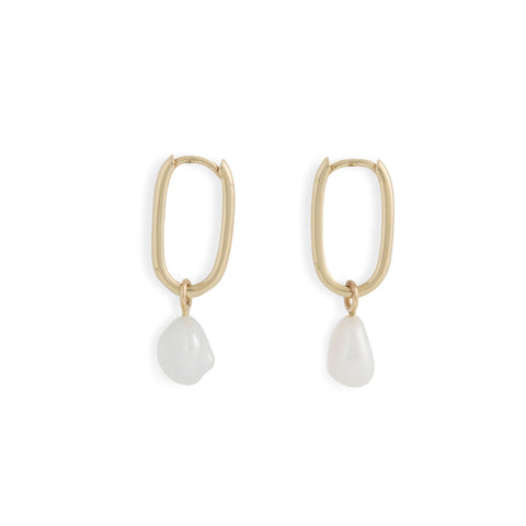 Medium Elysian Baroque Pearl Drops Earrings by Melanie Katsalidis