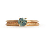 Jewelled Yellow Gold You and Me Ring