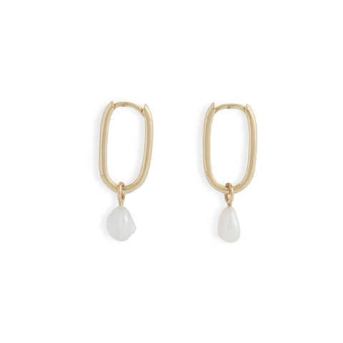 Small Elysian Baroque Pearl Drops Earrings by Melanie Katsalidis