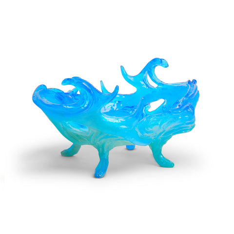 Swirling Antler Bowl Blue