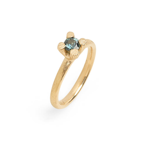 Lithic Sapphire Solitaire Ring