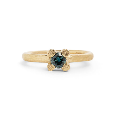 Lithic Sapphire Solitaire Ring by Karla Way